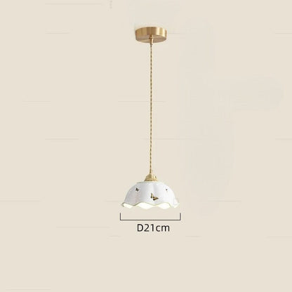 Butterfly keramische koperen LED-hanglamp voor de slaapkamer
