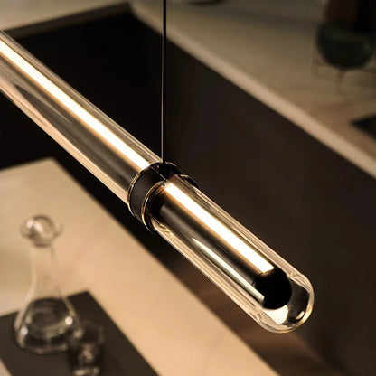 High end linear pendant light for bar counter