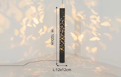 Dimmable projection floor lamp for living room and bedroom