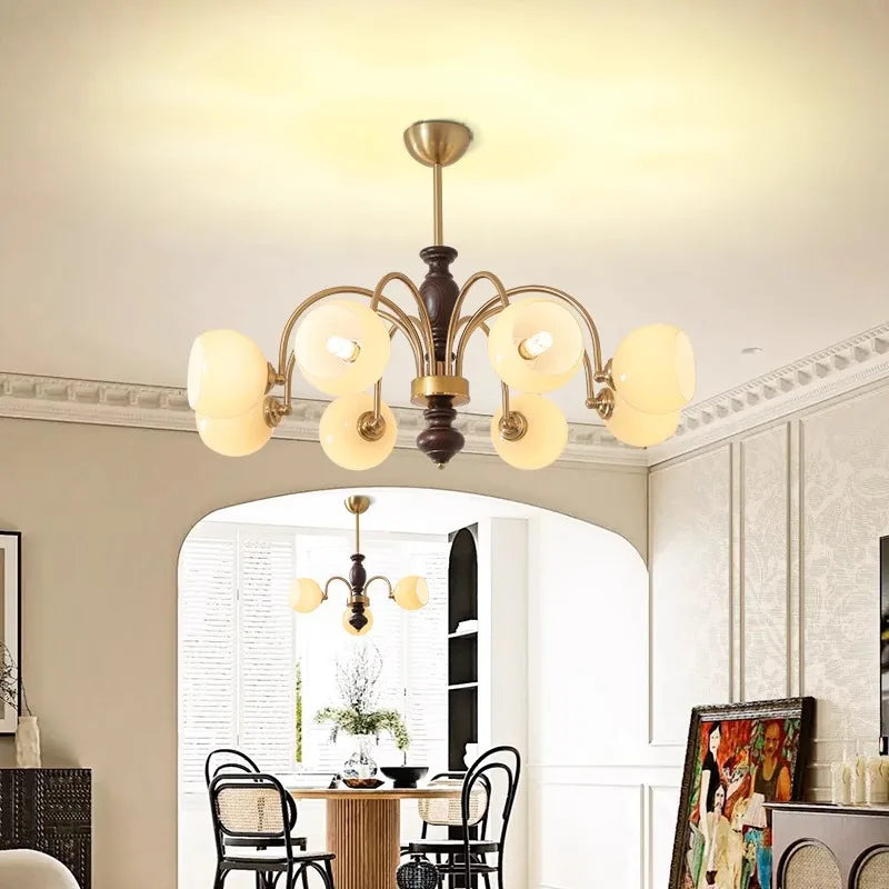 Lampada da soffitto vintage in vetro semi-incassata