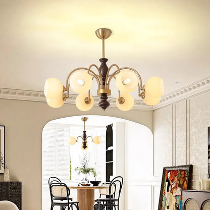 Lampada da soffitto vintage in vetro semi-incassata