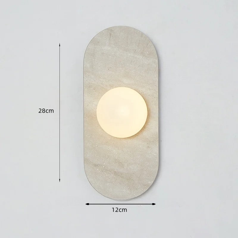 Lyxig vägglampa i marmorsten