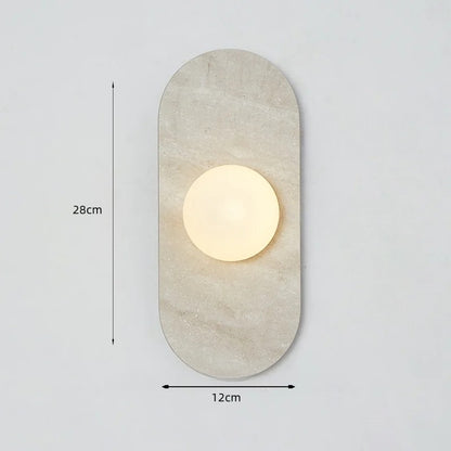 Lyxig vägglampa i marmorsten
