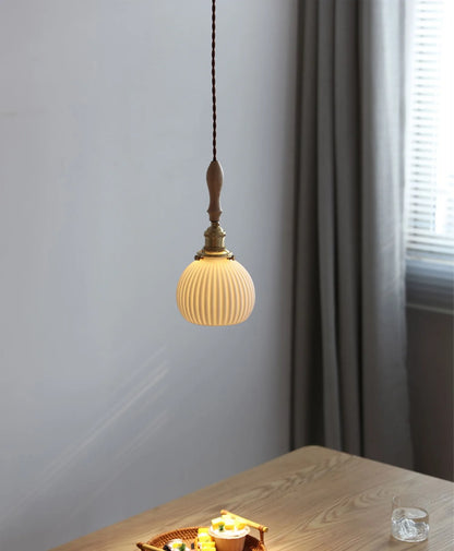 LUXELY modern minimalist white ceramic pendant light