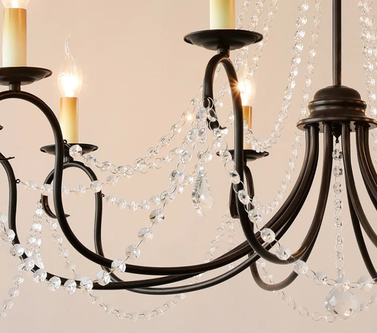 Noir french crystal loft piece