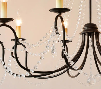 Noir french crystal loft piece