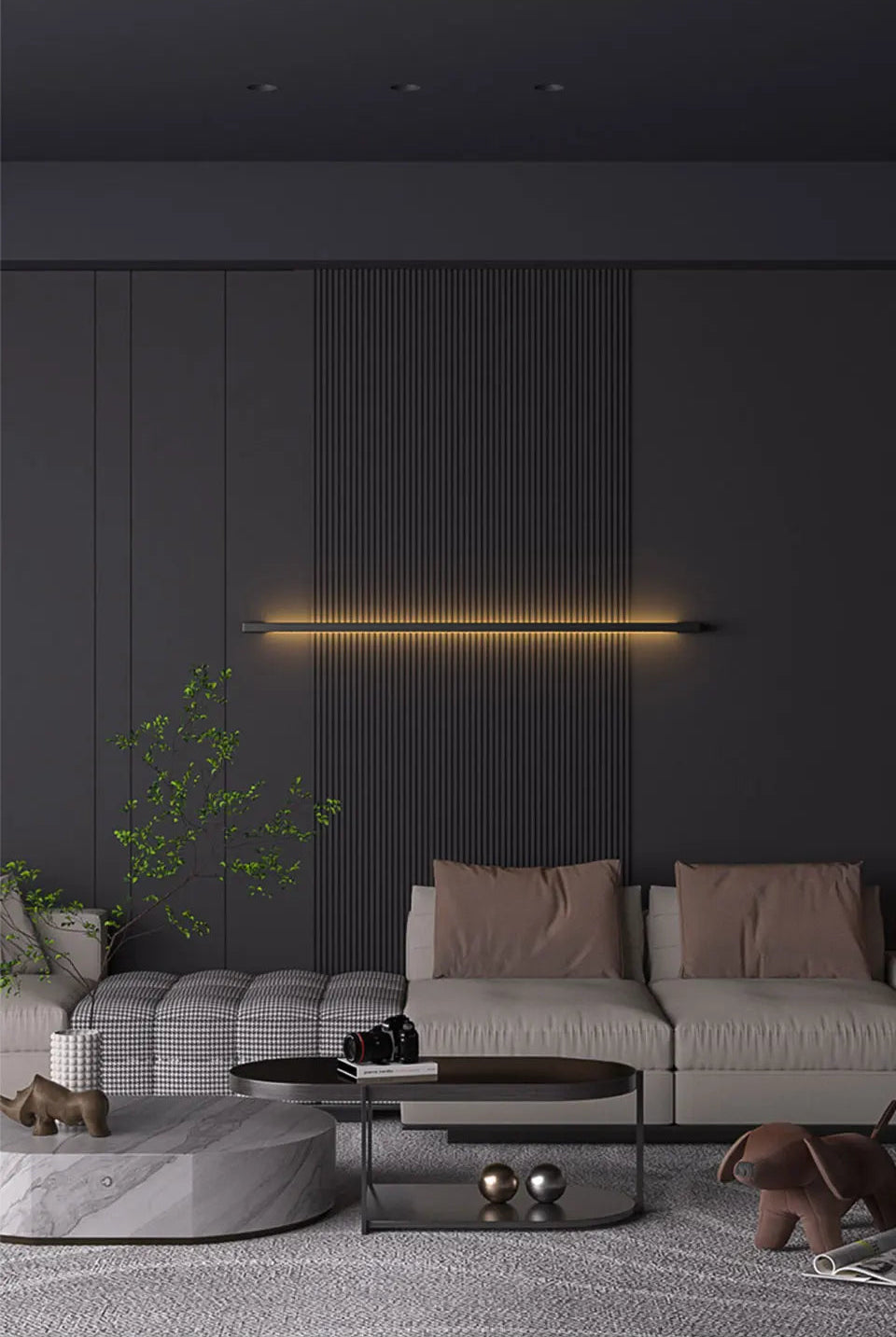 Minimalistische LED-wandlamp