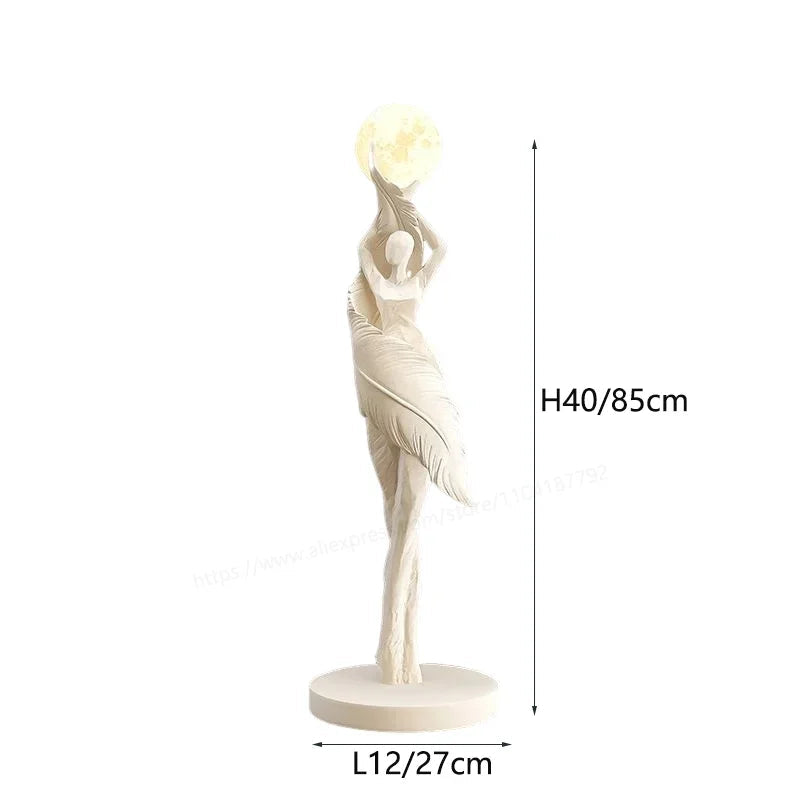 Sculptural humanoid floor lamp