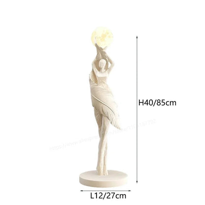 Sculptural humanoid floor lamp