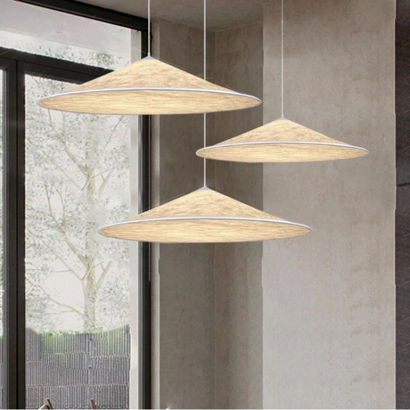 Japanese silk pendant light