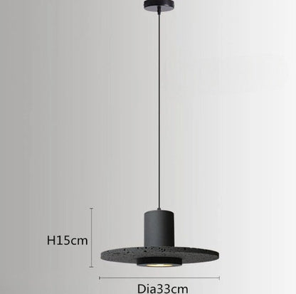 Retro industrial style black hole stone pendant lamp