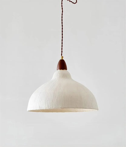 Suspension en papier de riz couleur noyer, style wabi sabi