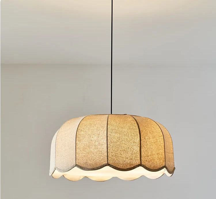 Japanse stoffen hanglamp voor de slaapkamer