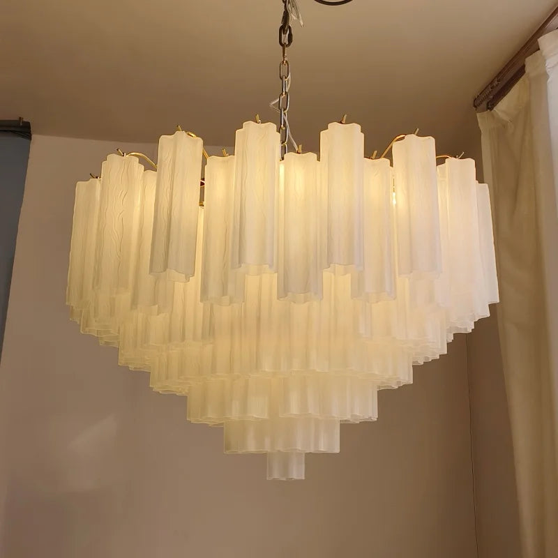 Frosted glass led chandelier for bedroom and dining room