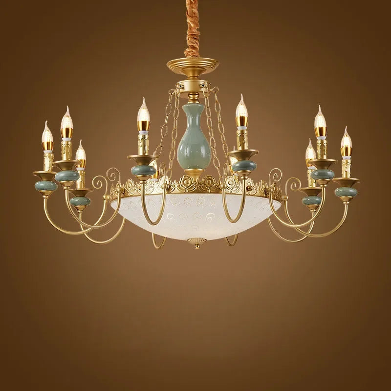 LUXELY Ceramic candle chandelier