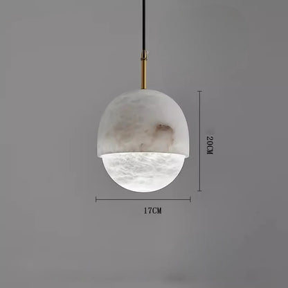 Lámpara colgante LED de mármol natural - Lámpara de techo contemporánea