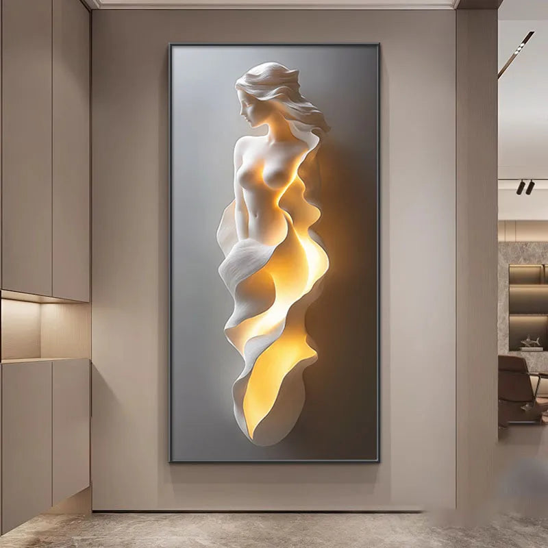 Abstracte wandlamp voor op de muur