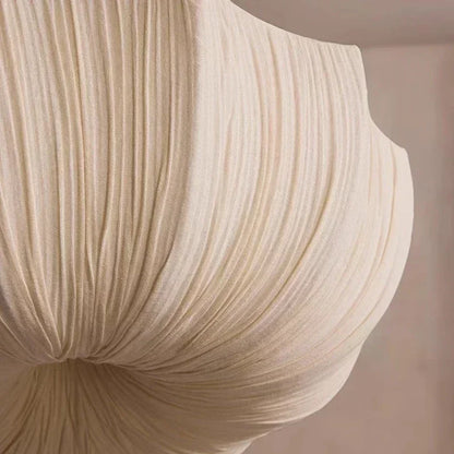 Fabric lotus boho chandelier