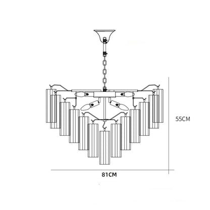 Frosted glass led chandelier for bedroom and dining room
