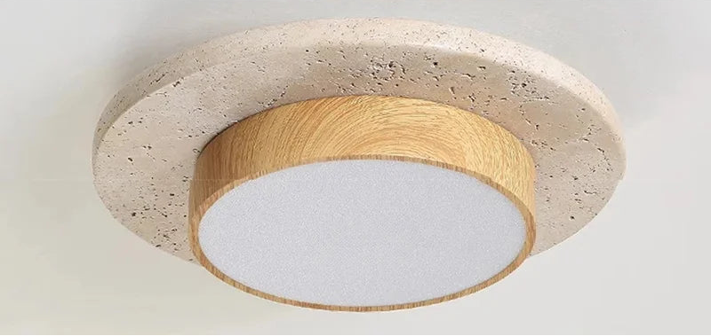 Wabi-sabi stenen plafondlamp voor hotels