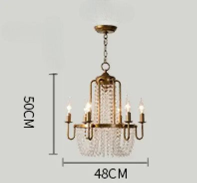 Vintage bronze crystal room chandelier