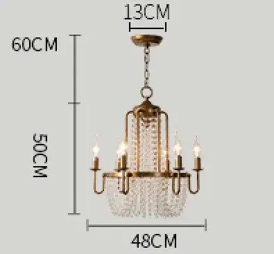 Vintage bronze crystal room chandelier