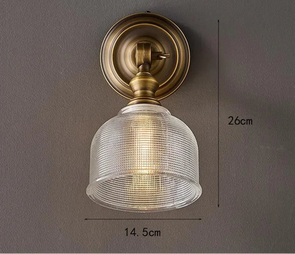 European brass wall light for living room