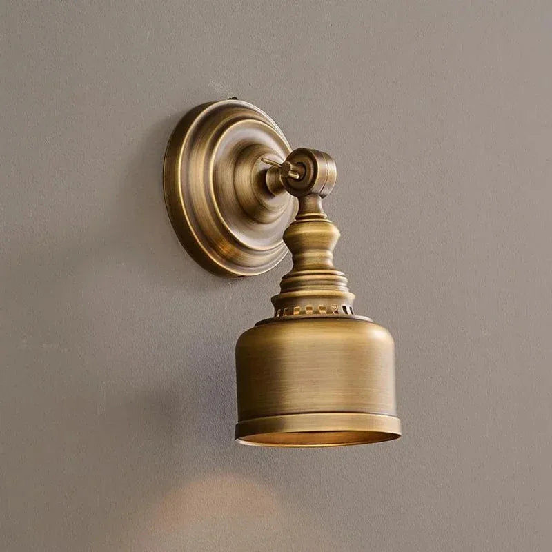 European brass wall light for living room