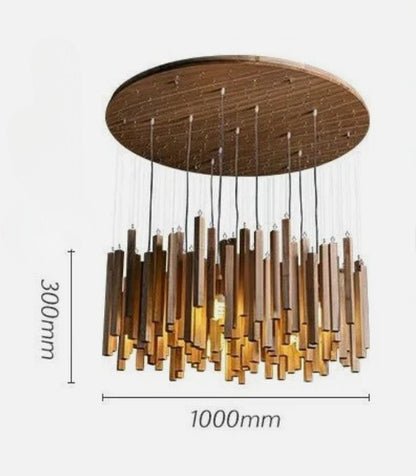 Solid wood LED pendant light for modern design