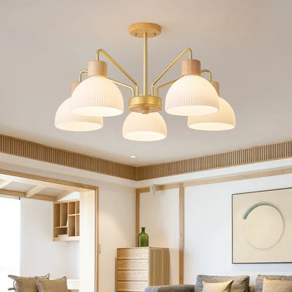 Nordic wooden ceiling chandelier for living room