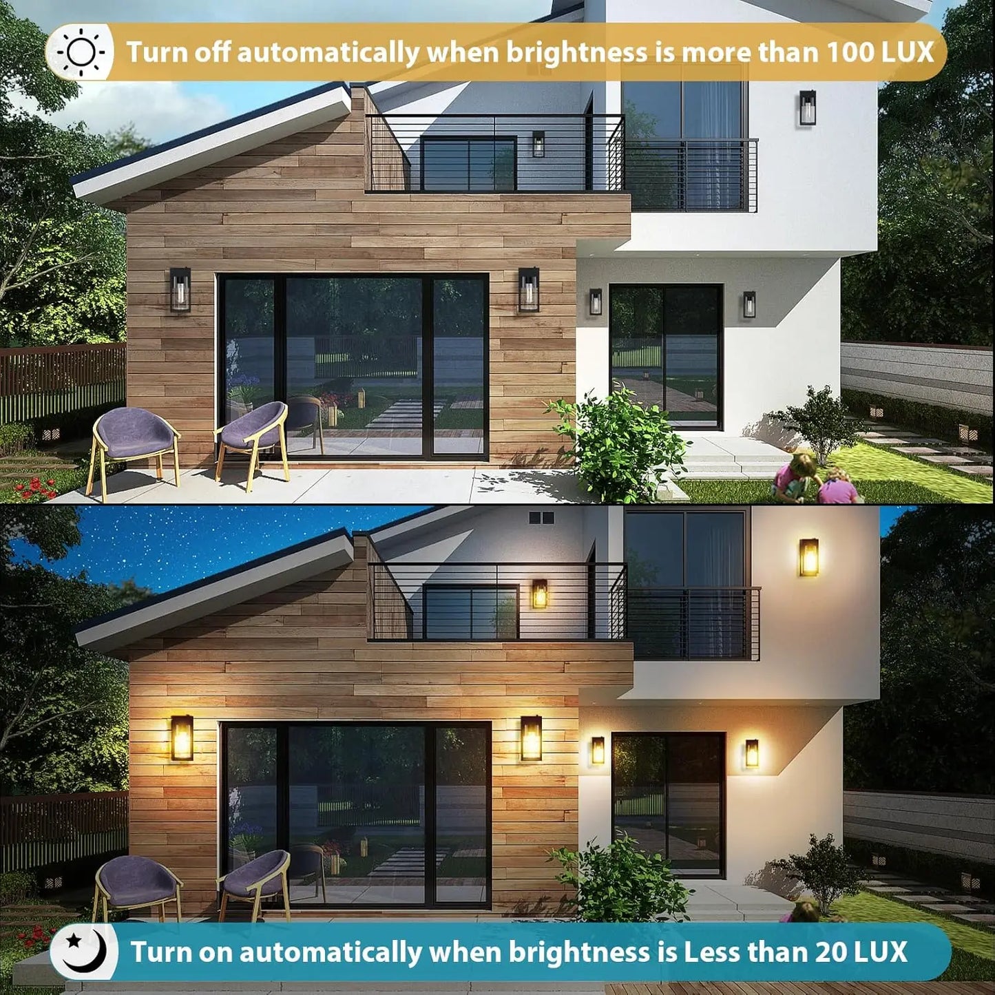 Modern motion sensor porch lights