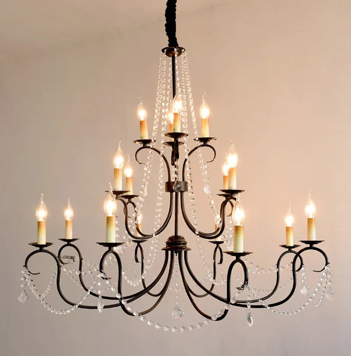 Noir french crystal loft piece