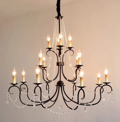 Noir french crystal loft piece