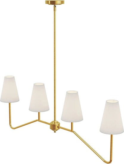 Linen drum island chandelier