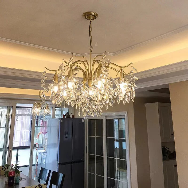 Luxury crystal ceiling chandelier for villa living room