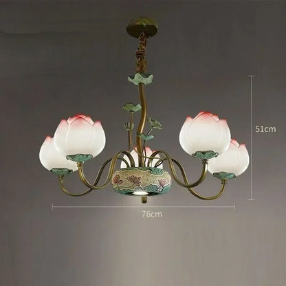 Lotus blossom LED chandelier