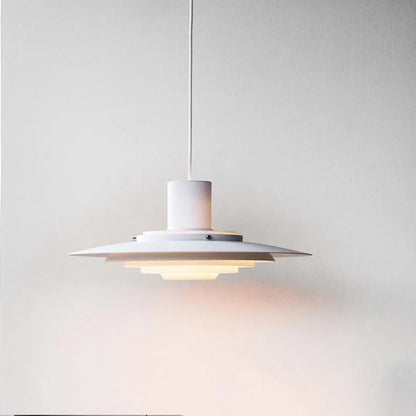White version of Silver Cord Pendant Light - E27 Art Lamp, LED-equipped and ideal for modern kitchens and bar areas.