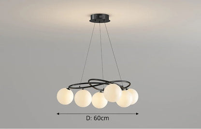 French magnolia glass modern chandelier