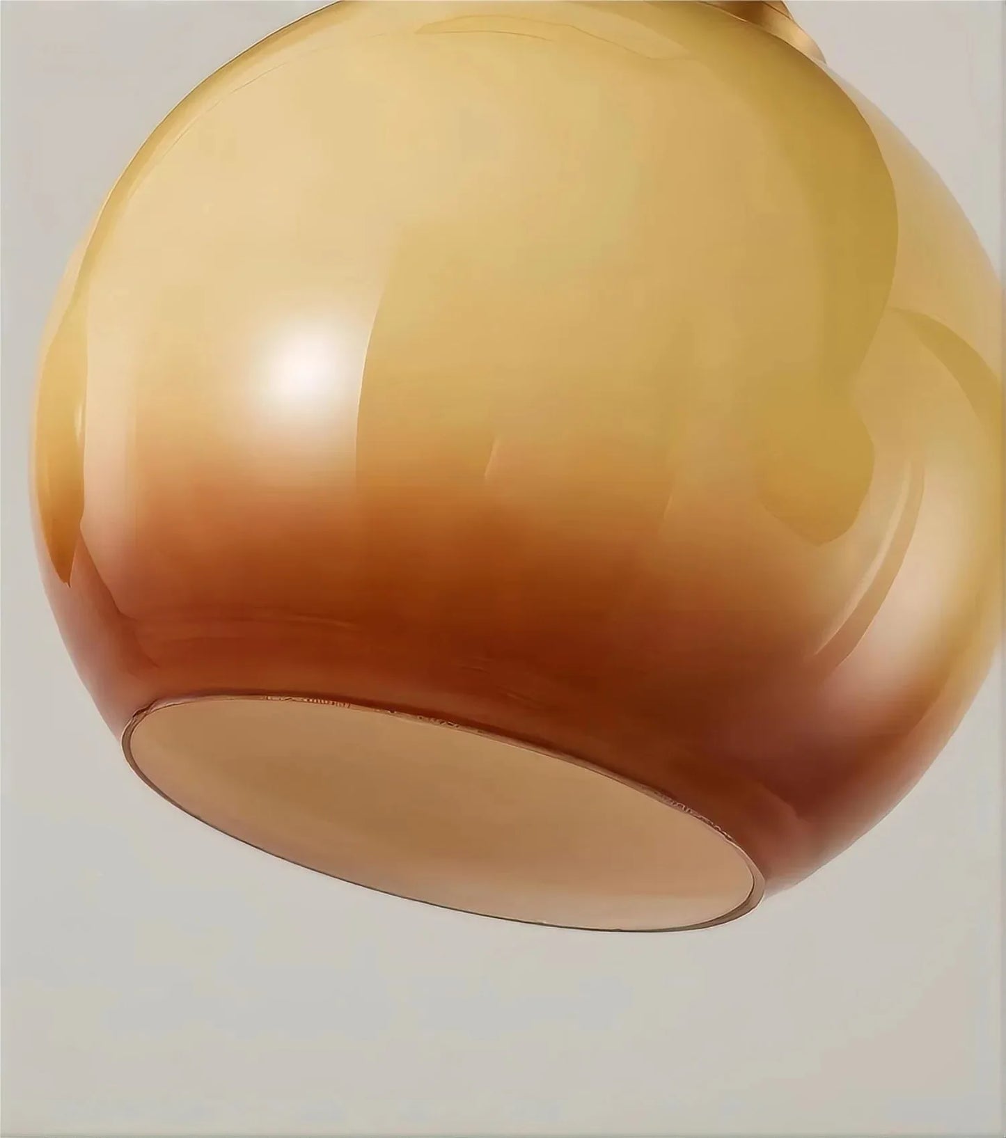 Walnut gradient glass ceiling light for entryway