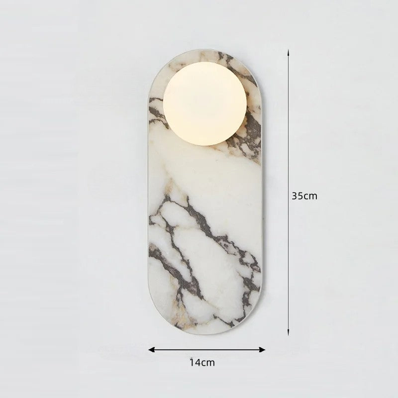 Lyxig vägglampa i marmorsten