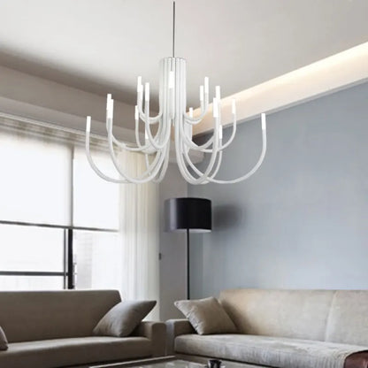 Minimalist linear chandelier for dining room