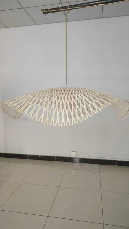 Vintage handmade rattan ceiling light