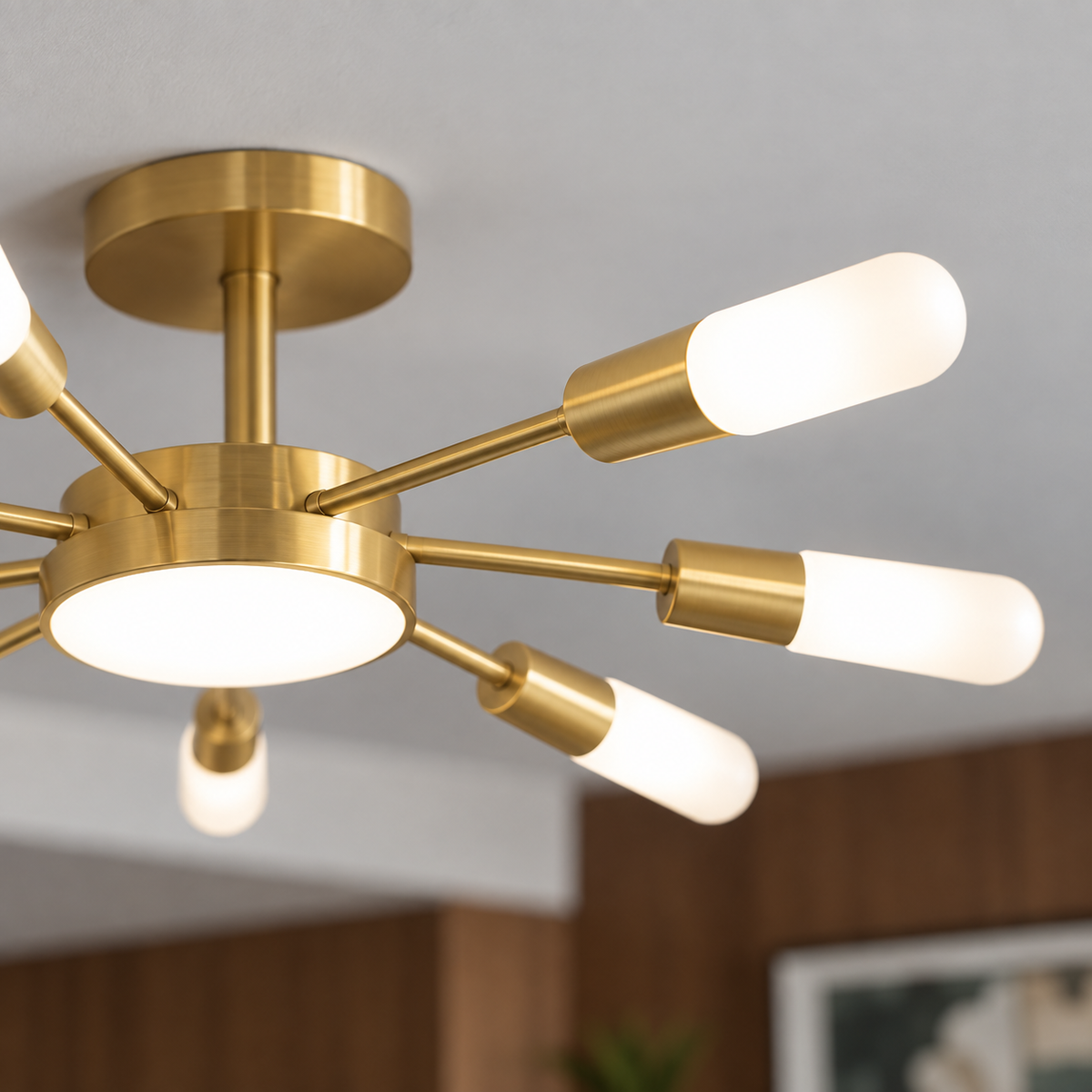 Brass chandelier