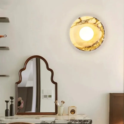 Lampada da parete di lusso in marmo Wabi-sabi