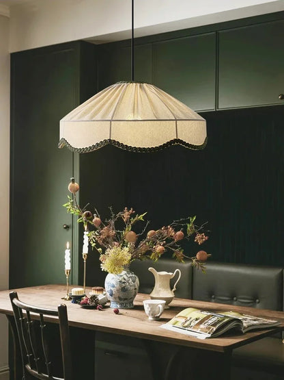 Wabi sabi fabric chandelier for dining and living room