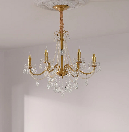 Classic crystal candle ceiling light
