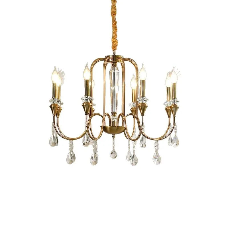 European glass crystal cascade chandelier