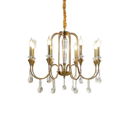 European glass crystal cascade chandelier