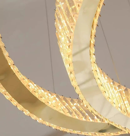 Crystal staircase chandelier for duplex living room