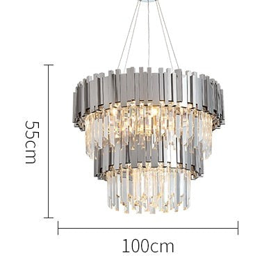 Silver Crystal Chandelier